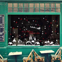 Рождественская Снежинка, наклейка на окно, зимняя Наклейка на стену, детская комната, Рождественский Декор для дома, Новогодняя наклейка, s Снежинка