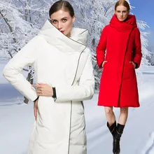 High Quality Fashion Designer 2016 Winter Luxury European Style Women’s Long Down Parkas Super Duck Down Jacket Women Coat