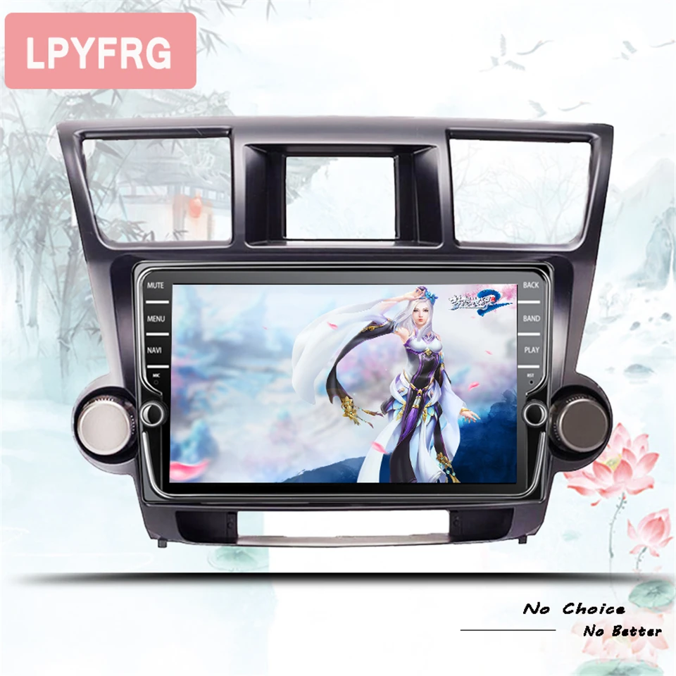 Sale 9" Octa core Car radio for Toyota Highlander Kluger 2008-2012 android 9.1 car DVD player with 4G RAM 64G ROM Head Unit 4