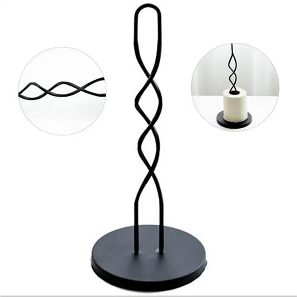 

Simple Metal Iron Desktop Paper Towel Rack Restaurant Living Room Toilet Roll Holder Rotating Storage Rack