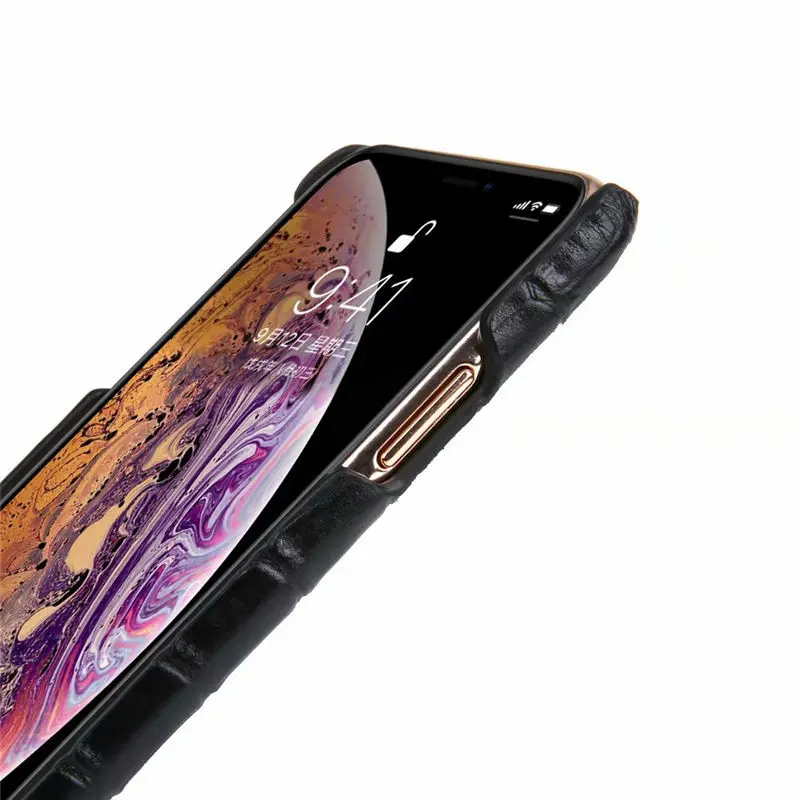 Чехол из натуральной кожи на заднюю панель для iPhone X XR XS максимальный чехол роскошные сумки для телефона аллигатора Чехлы для iPhone 6 6 S 7 8 plus