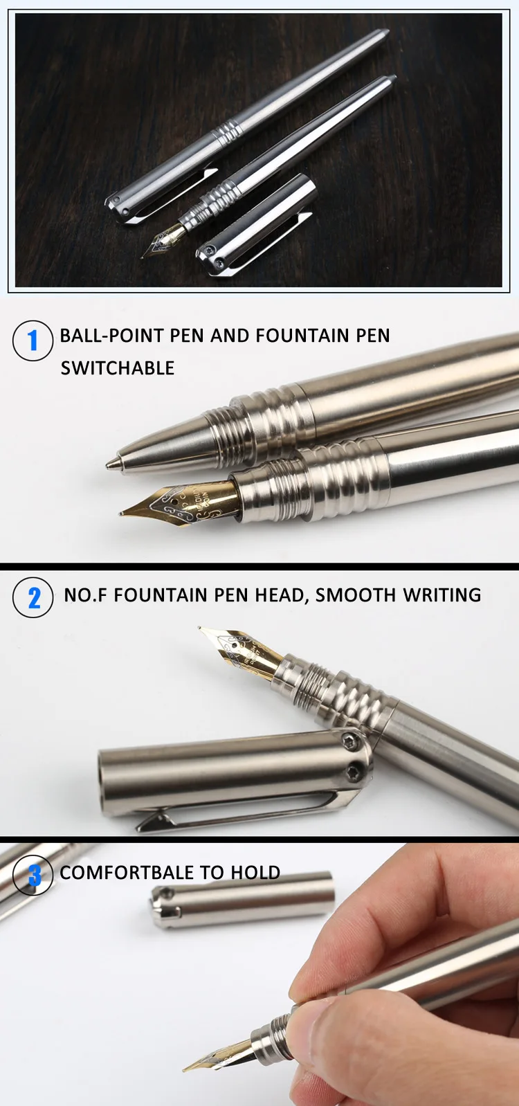 Титановая тактическая ручка перьевая чернильная ручка и шариковая ручка для самозащиты стеклянный выключатель для выживания на открытом воздухе EDC коллекция инструментов подарок