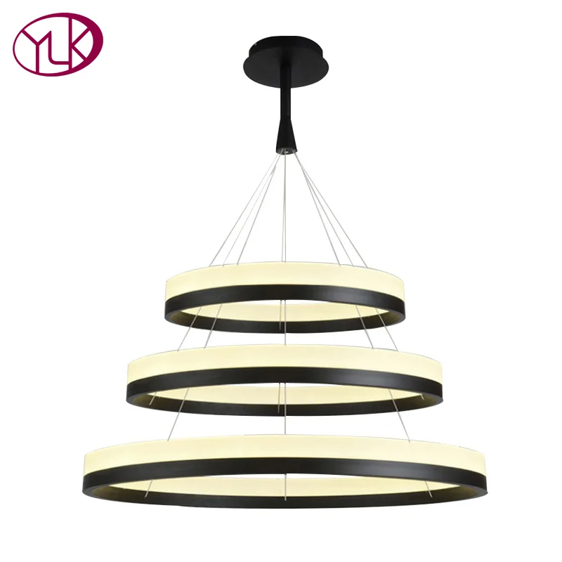 

Luxury Modern chandelier LED circle ring chandelier light for living room Acrylic Lustre Chandelier Lighting white sliver 85-265