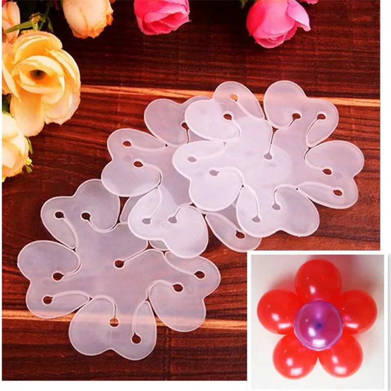 

5 In 1 Balloon Modelling Seal Clip Balloon Sticks Plum Flower Tie Latex Balloon Sealing Clips Wedding Party Decoration Supplies