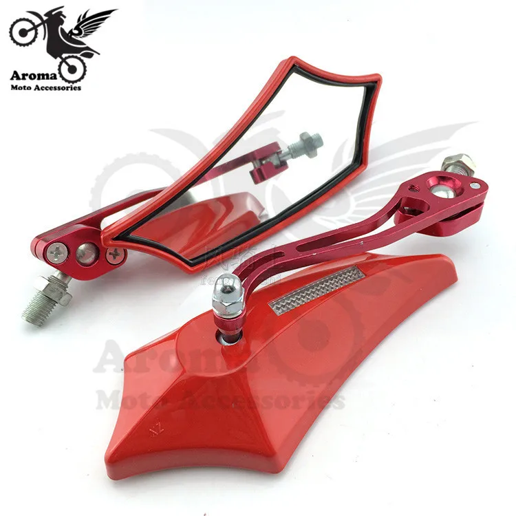

motorcycle rearview mirror red motocross reflective mirror Motocycle Accessories for yamaha Modified moto Side Mirrors parts