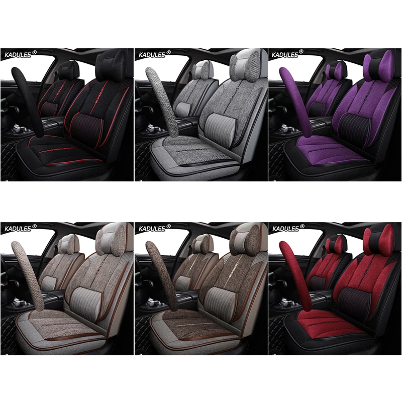 KADULEE Auto FLAX car seat cover For lexus rx 200 rx470 rx 570 peugeot rifter volvo v70 c30 mitsubishi grandis car set covers