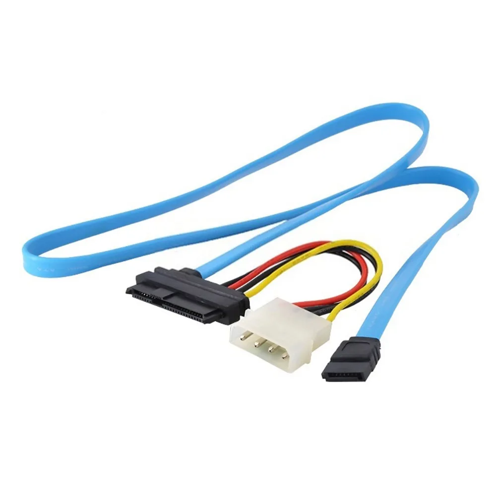 

SFF-8482 SAS 29PIN Cable to SATA 7PIN hdd Cable 70cm blue color