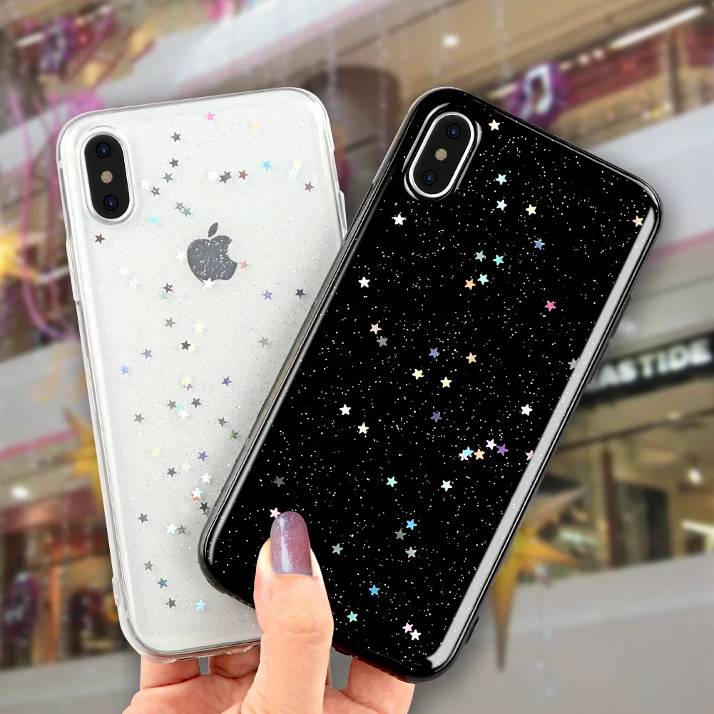 Casestory Bling Star Case For iphone X 10 case for 7 /8 plus 6 / 6s Cover | Мобильные телефоны и аксессуары