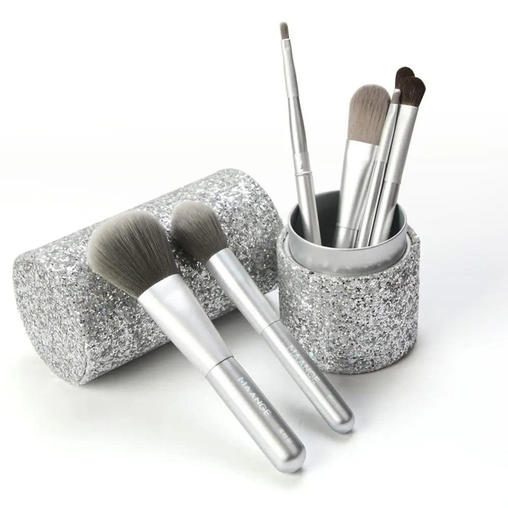 

7Pcs Makeup Brush Set With Storage Box Powder Brush Foundation Brush Eyelash Eye Shadow Lip Eyebrow Brush Kit