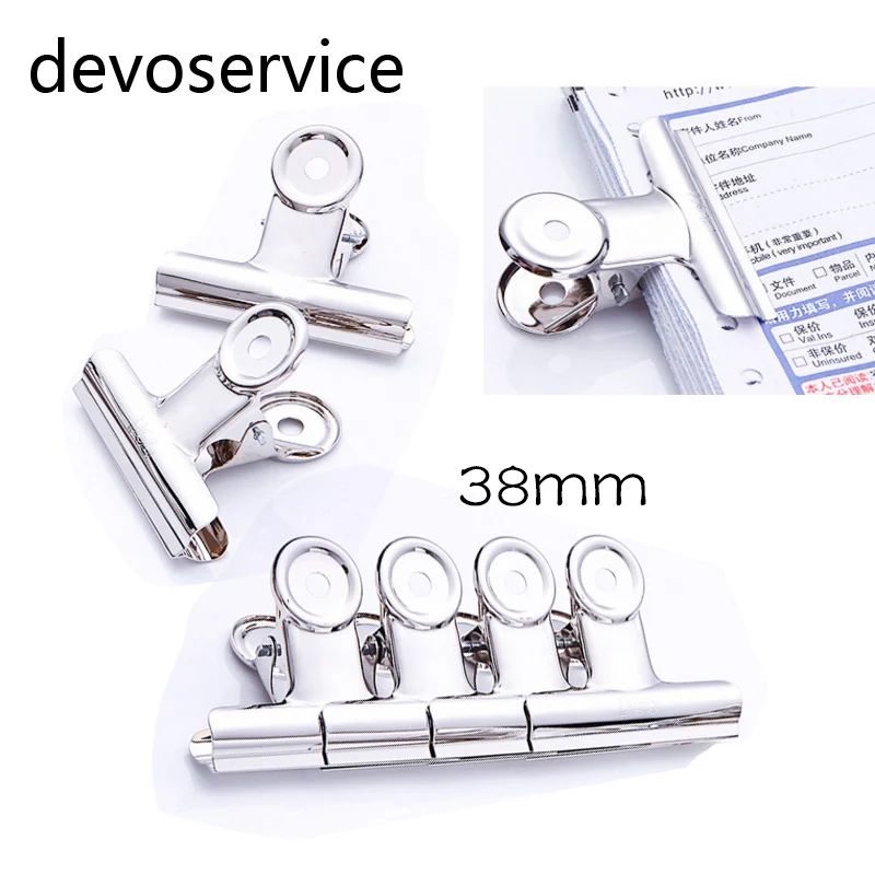6Pcs/Lot Stainless Steel Round 38MM Metal Paper Clips Multifunctional