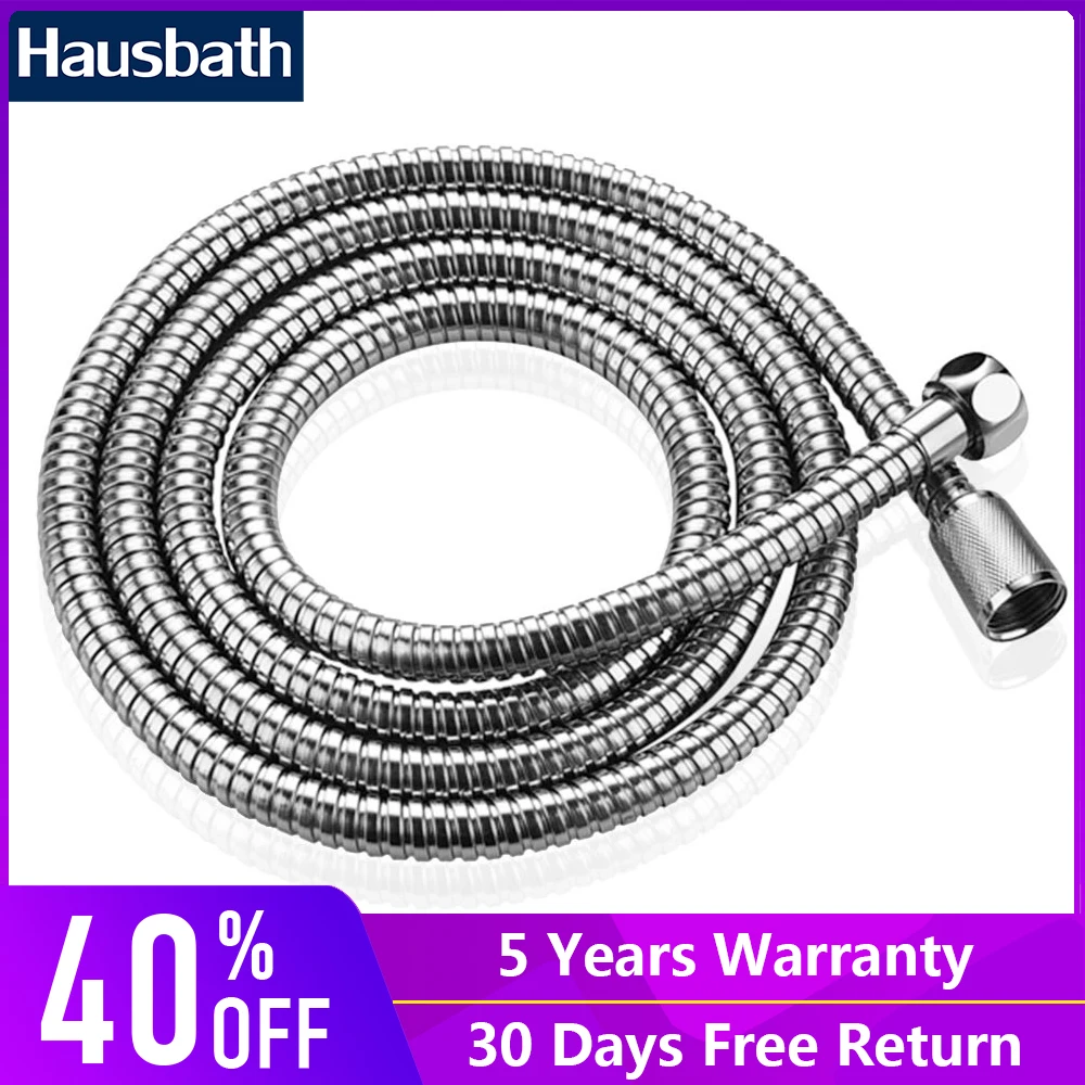 

Bathroom Plumbing Hose 14x1.2m Flexible Shower Hose Stainless Steel Replace Pipe Chrome Finish Bathroom Accessories