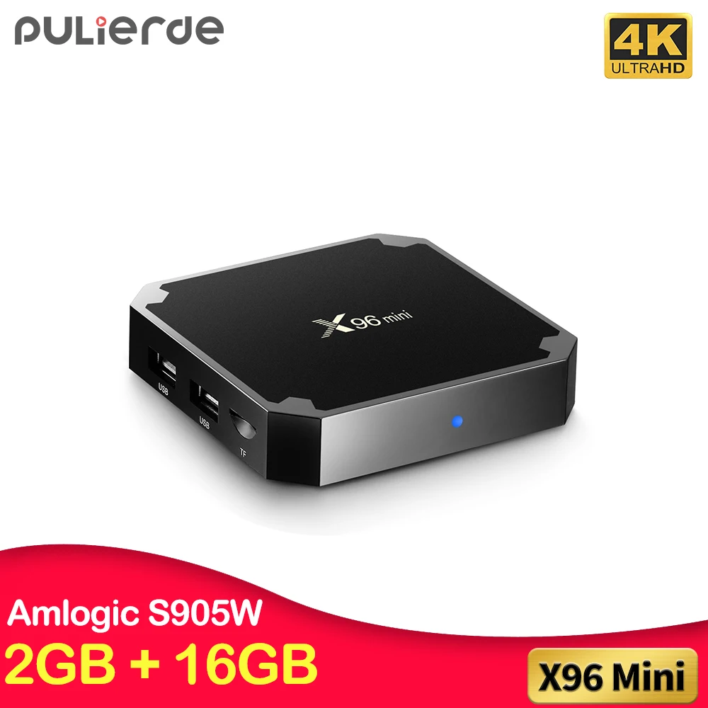 ТВ приставка X96 mini на Android 7 1 2 + 16 ГБ четырехъядерный процессор Amlogic S905W 4K 4 ГГц Wi