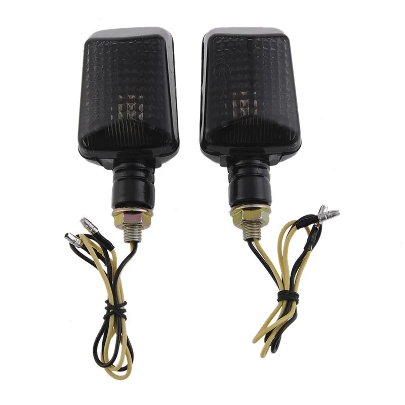 

2Pcs 12V 2-Wire ATV Motorcycle Motorbike Car Scooter Turn Signal Blinker Indicator Light Lamp Bulb Black Housing