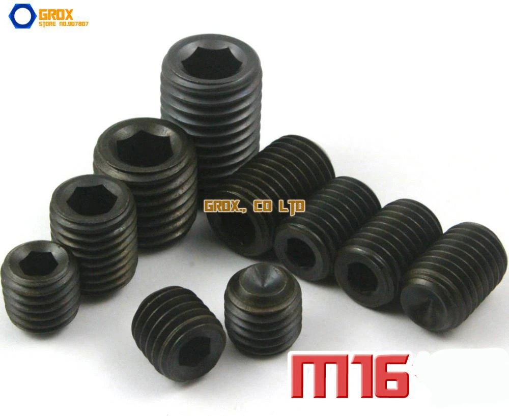 M16 Grub Screws Cup Point Hex Socket Set Screw 12.9 Grade Alloy Steel