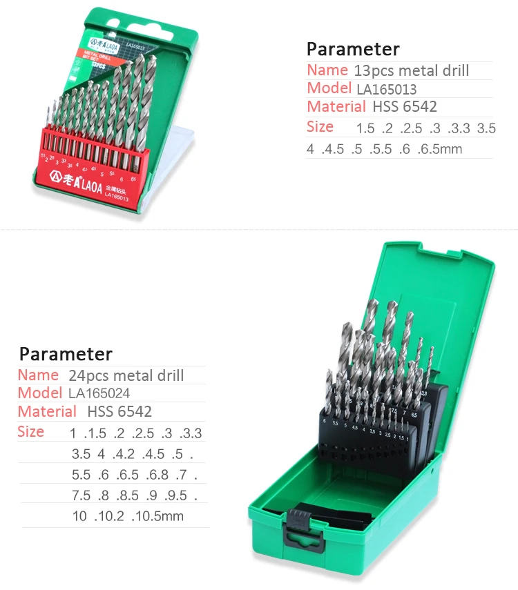 LAOA Новое поступление Auger разрядные наборы 6543 быстрорежущей стали металлические перовые сверла сверло из нержавеющей стали