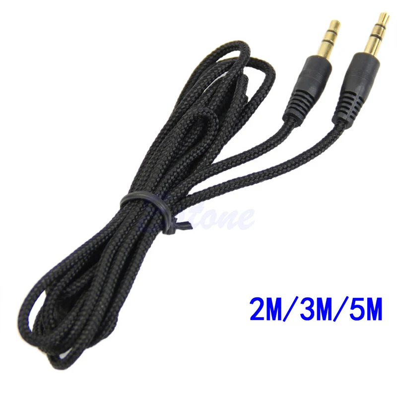 

2/3/5m Nylon Braid Jack 3.5mm Audio Cable Male Stereo 3.5 mm Jack Speaker Cable for Headphones Car Cable