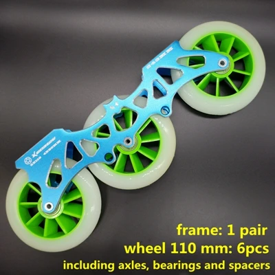 Рамка для роликов 243 мм летучая мышь рамка 4x80 мм 3x110 мм 2 в 1 - Цвет: frame n wheels