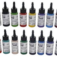 16 шт./лот постоянный пигмент для перманентного макияжа комплект 16 видов цветов C135 тату набор краски 30 мл