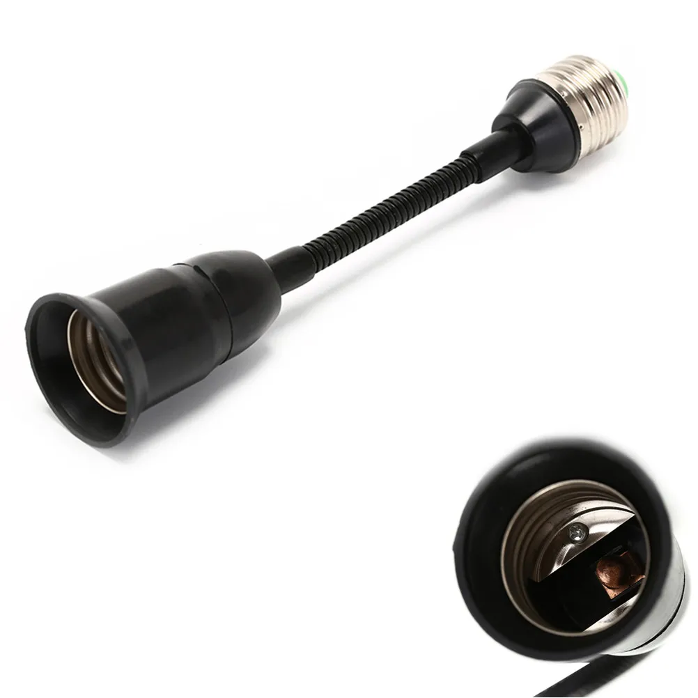20CM  Bulb Holder Converters Light Adapter Socket 220v Flexible E27 Extendsion LED Lamp Base