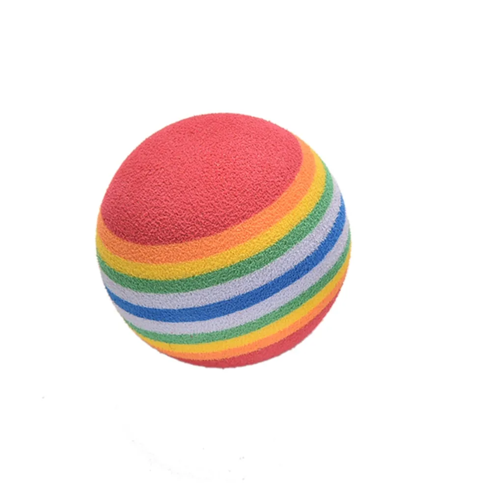 wholesale 20 Pcs/lot Rainbow Stripe Sponge Foam Golf Training Balls Swing Practice Training Aids