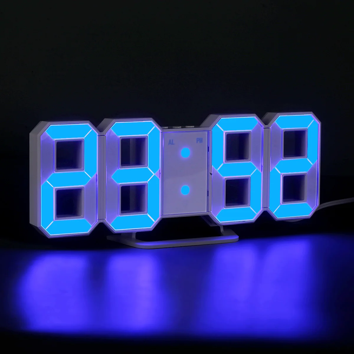 3D светодиодный настенные часы ночник современные цифровые будильники ночной Настольный светильник для дома гостиной офисный стол 24 или 12 часов подарок