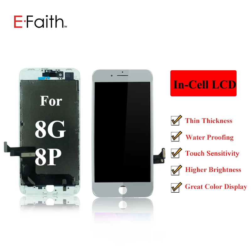 

10Pcs a lot EFaith For iPhone 8 8 Plus LCD Display Digitizer Touch Screen Digitizer Assembly Replacement INCELL & Real 3D touch