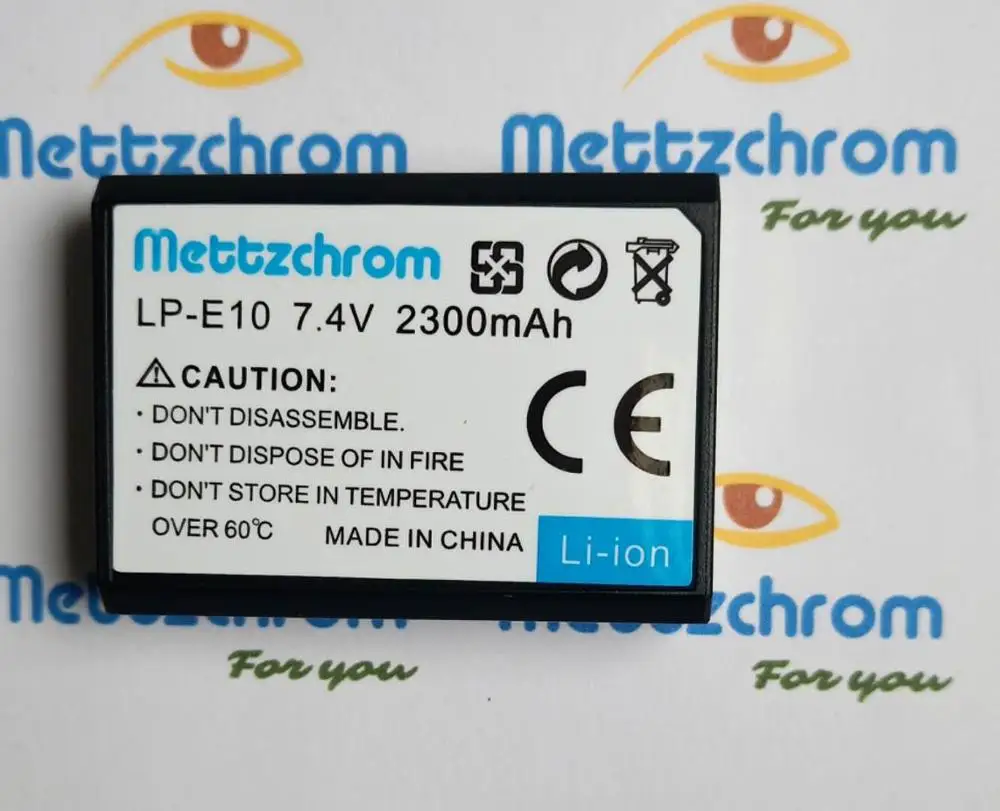 

Mettzchrom LP-E10 BATTERY LPE10 2300mAh Battery for Canon KISS X50 EOS 1100D 1200D 1300D Rebel T3