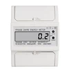 Compteur d'énergie à écran LCD monophasé 2 fils, consommation d'énergie, kWh, wattmètre 230V AC 50Hz 100A, montage sur Rail Din électrique ► Photo 1/6