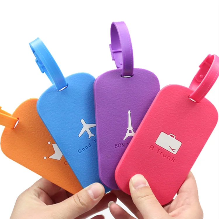 

Portable Fashionable Silicone Travel Luggage Tags Baggage Suitcase Bag Labels Name Address