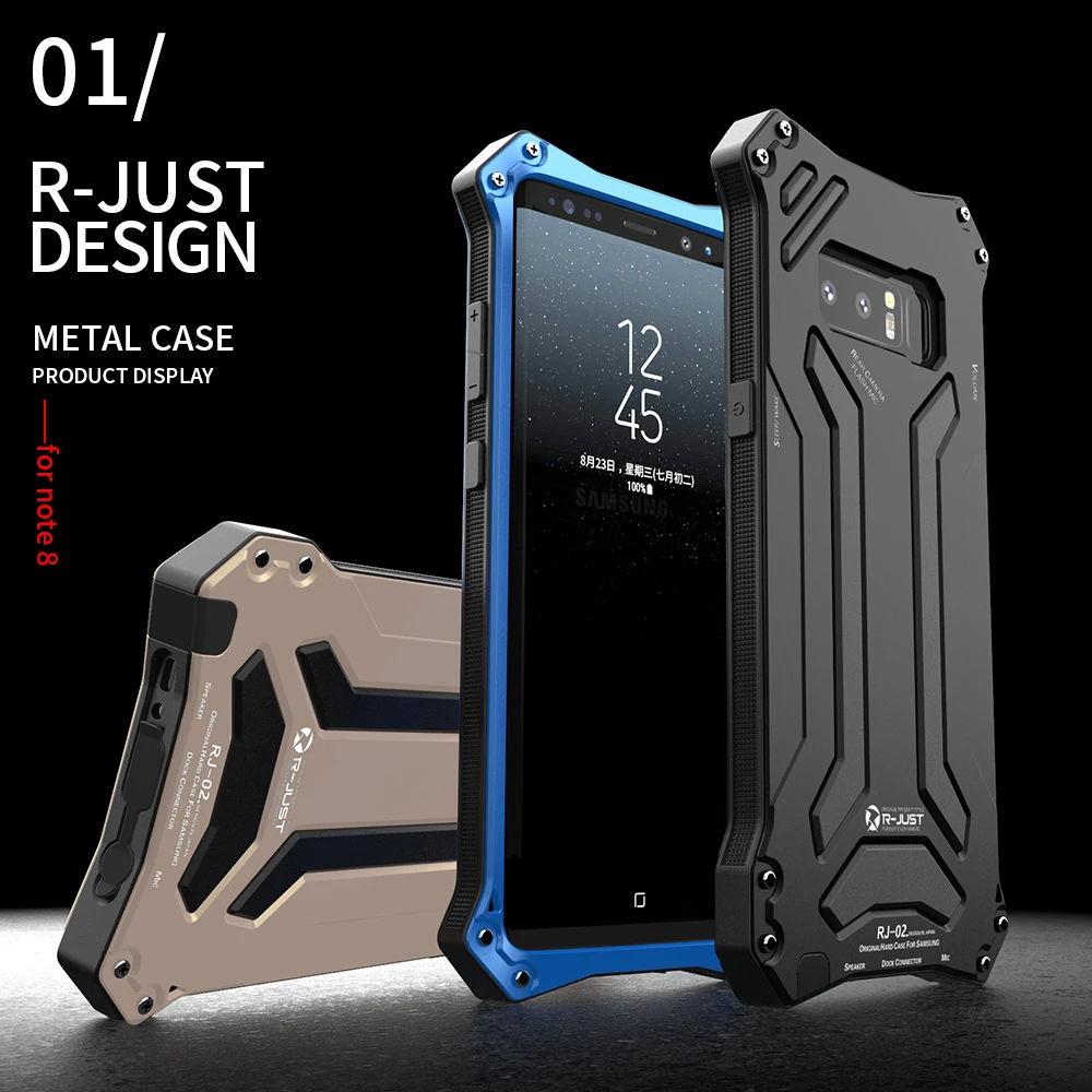 

For Samsung Galaxy Note 10 Plus Case Shockproof Luxury Aluminum Silicone Armor Phone Cover for Samsung NOTE9 Metal Frame Case