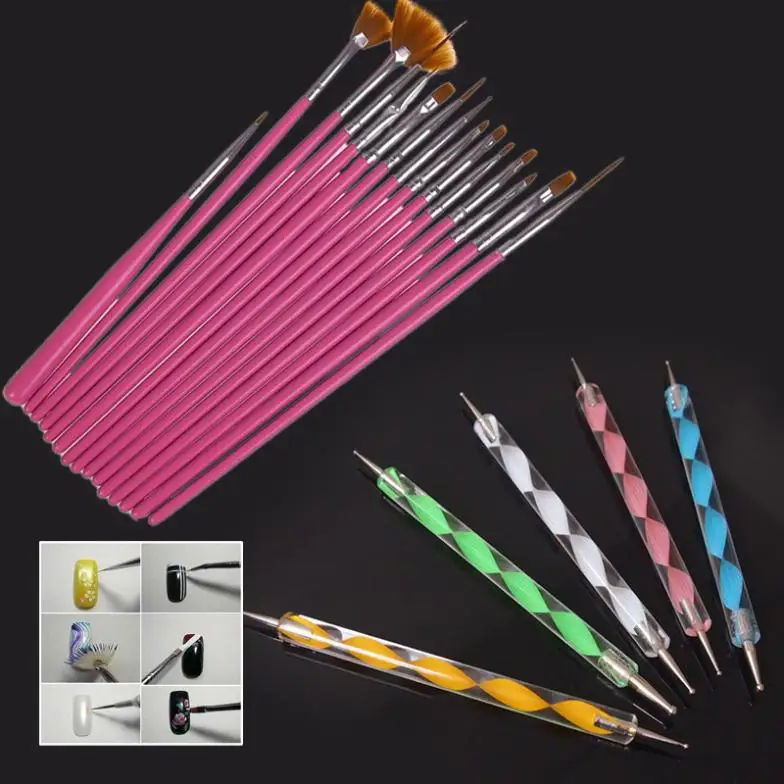 Compare Prices On 3d Nail Art Kit- Online Shopping/Buy Low Price colorful holder acrylic Nail Art Brush Pens set, design painting nail 3d art Brushes dotting - Compare Prices On 3d Nail Art Kit- Online Shopping/Buy Low Price