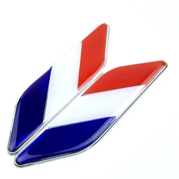 

Metal Aluminum Flag of France Shark Car Emblem Badge
