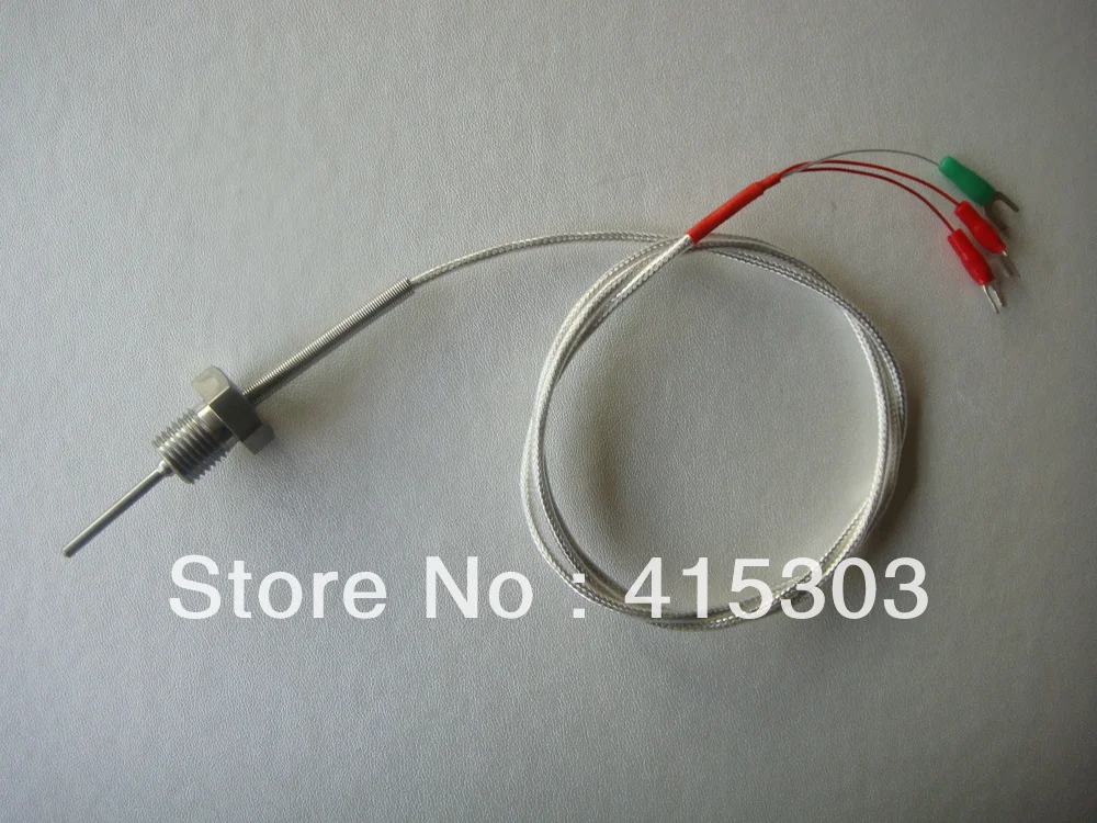 

5*50mm Class A Hereaus Thin Film Pt100 Sensor with 1M Cable 1/2NPT Thread Free Shipping