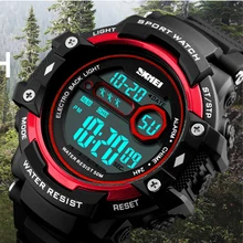 Спортивные часы мужские модные хронограф Обратный отсчет мужские водонепроницаемые светодиодный цифровые часы мужские военные часы мужские reloj hombre SKMEI