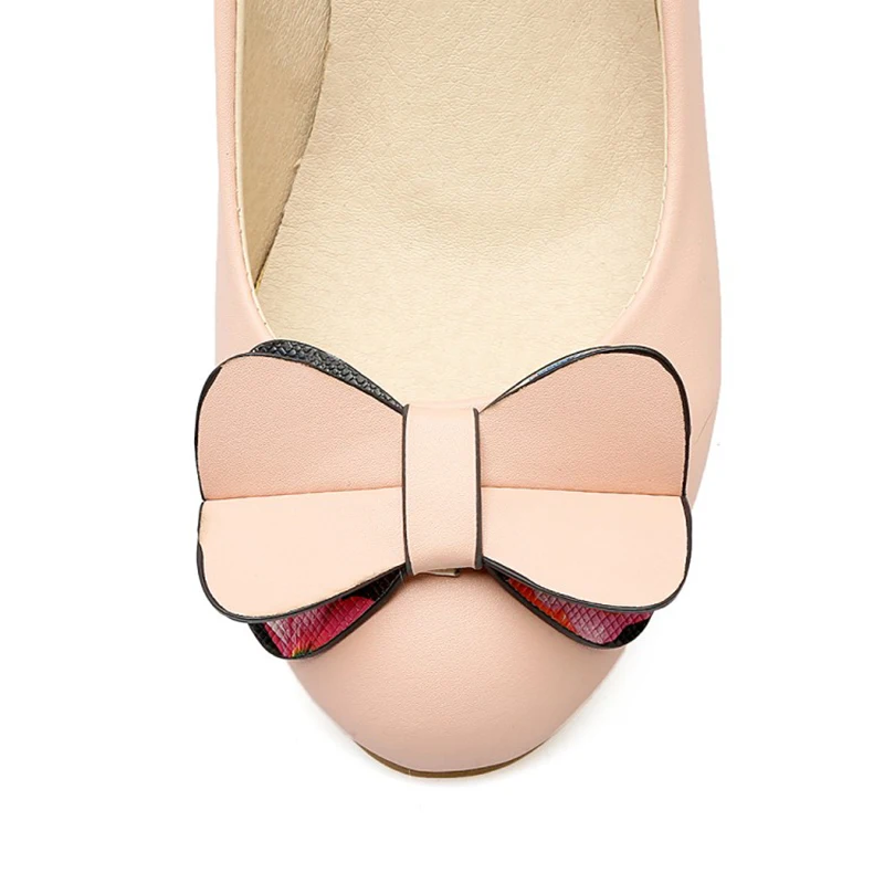 34 Taille Enmayer Apricot Chaussures Grande Papillon rose Slip Pour Pompes Hauts Décontractées Femme bleu Rond Noeuds Bout Coins on Femmes Charmes Talons 42 qZ6wnC4Rxq