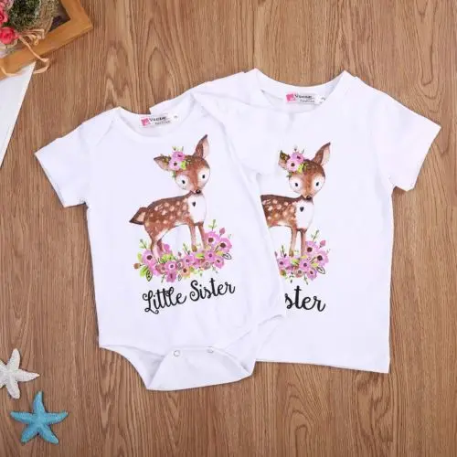 

Family Match Newborn bodysuit Girl Baby Brother Sister Romper Bodysuit Cotton T-shirt Family Matching Set