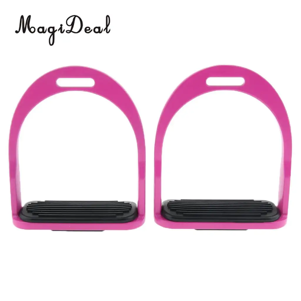 1 Pair of Horse Saddle English Stirrups Riding Flex Double Jointed Aluminum