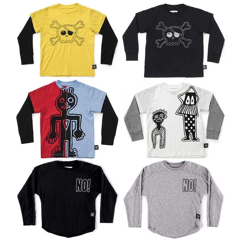 

PRE-SALE 2019 KIDS TOPS TEES LONG SLEEVED SKULL PATTERN T SHIRTS GIRLS CLOTHING girls tee vestidos infantiles