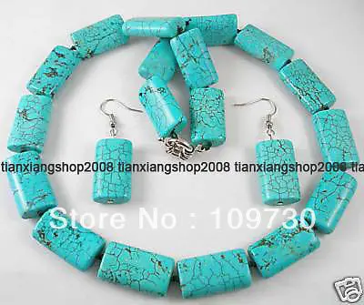 

HOT SELL - Jewelry 00266 genuine Tibet Turquoise Necklace& Earring sets (A0425) -Top quality free shipping