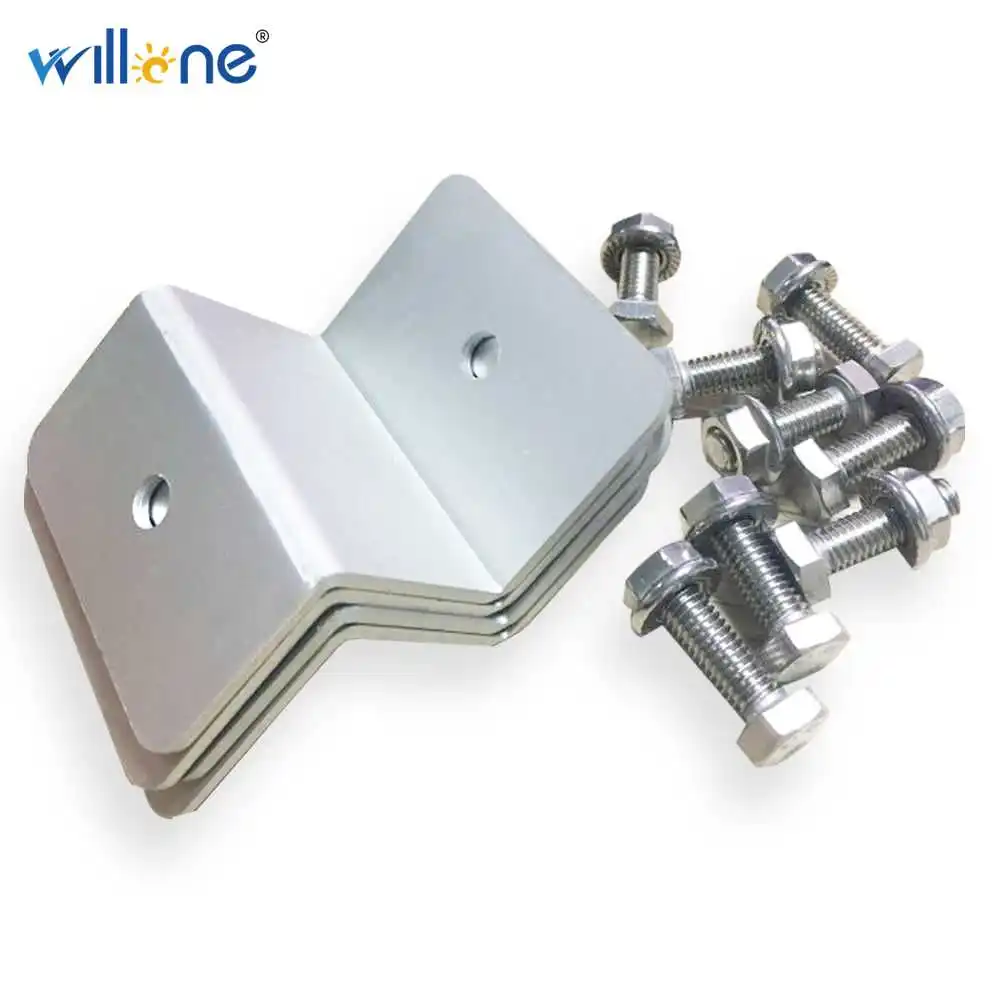 

Willone 5 set Free shipping Solar Panel Mounting Bracket Z Shape Aluminum Bracket for RV Installation