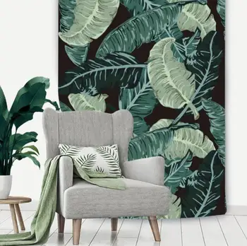 

INS Fashion Palm Leaf Print Wall Hanging Tapestry Wall Decor Bohemian Beach Hippie Blanket Boho Tapestries Curtain Sea Towel Mat