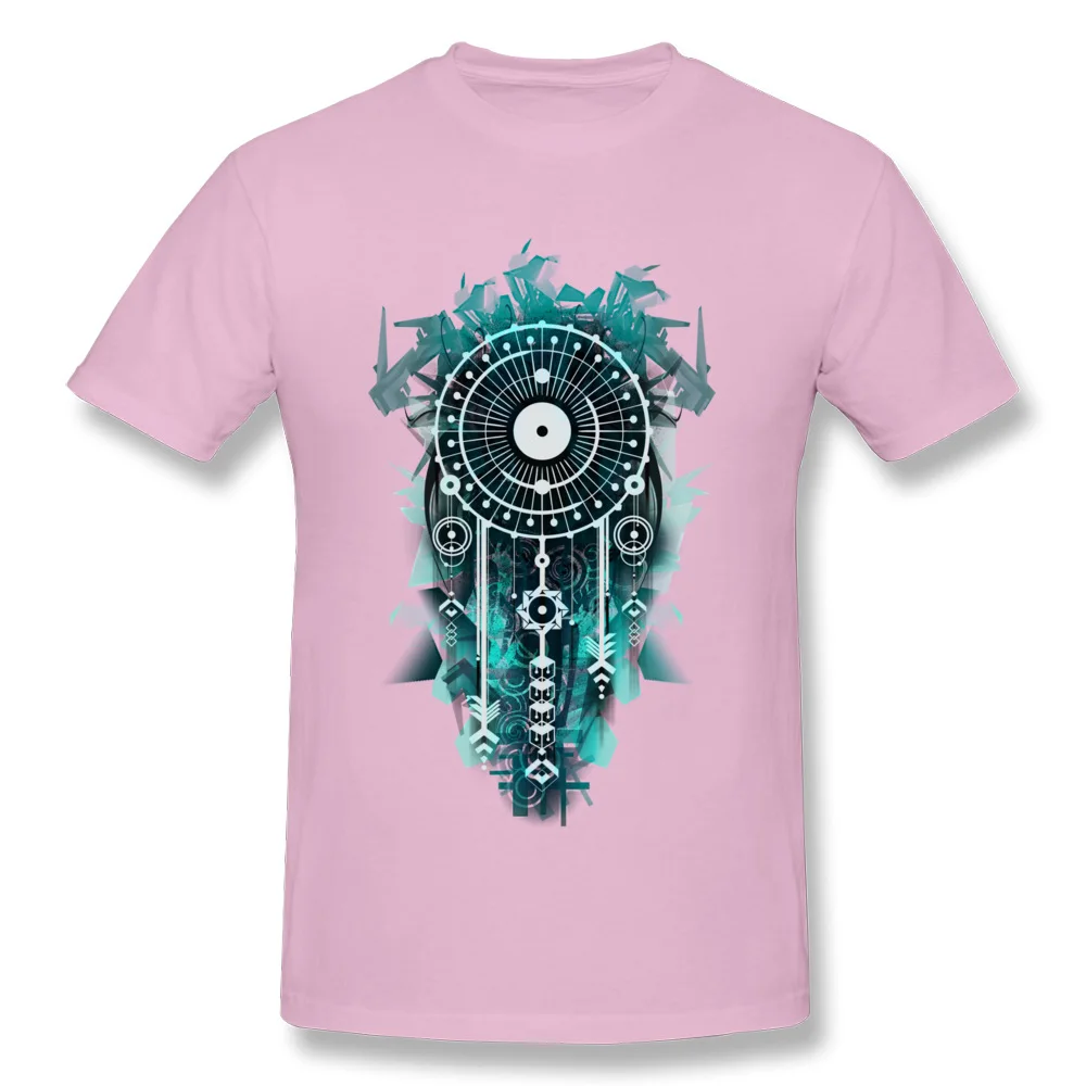 DreamCatcher Funky Custom Tees O-Neck Thanksgiving Day Cotton Short Sleeve T-Shirt for Men Europe Tops Shirts Drop Shipping DreamCatcher pink