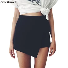 Свободные Модные свободные повседневные однотонные шорты с рисунком страуса, женские облегающие короткие шорты с высокой талией, на молнии сзади, необычные сексуальные шорты, женская одежда
