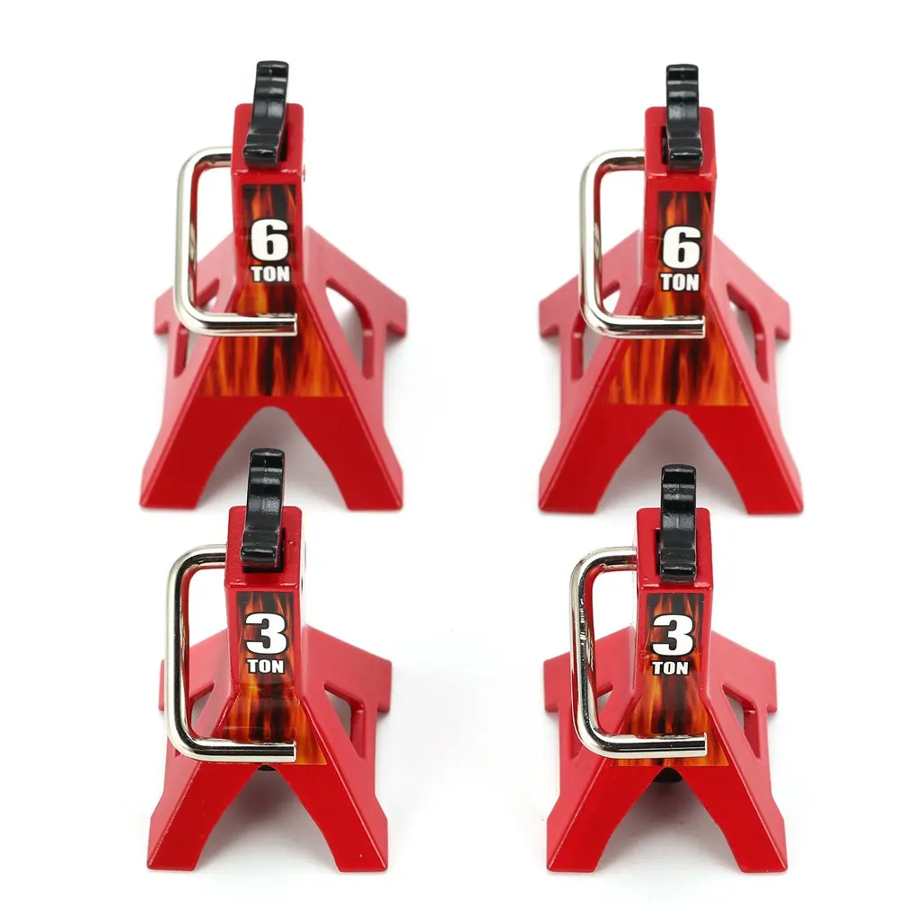 

2Pcs 3/6 Ton Scale Metal Height Adjustable Jack Stand Repairing Tool for 1/10 Crawler RC Car Axial SCX10 TAMIYA CC01 D90 D110