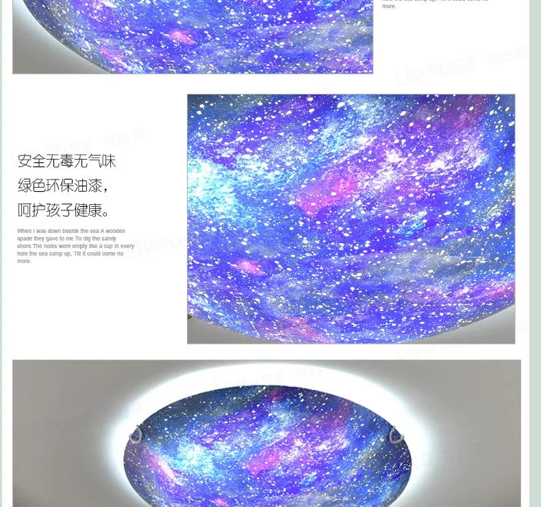 Creative cartoon planet LED ceiling lamp Boy Girl Bedroom children room lamp modern personality star ceiling lamp free shipping