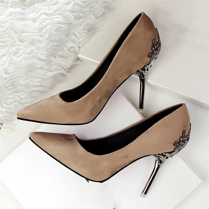 red silver high heels  (6)