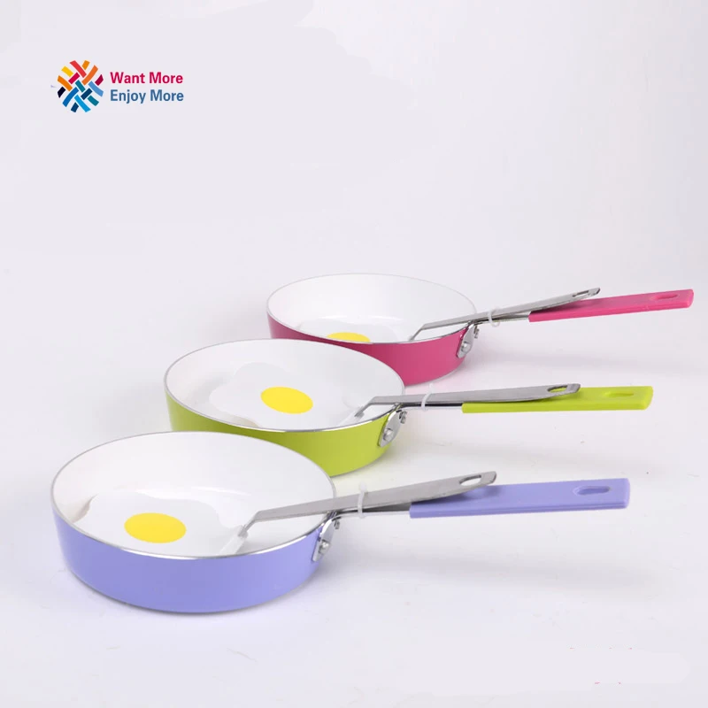 14CM Egg Rolls Steak Pan Non stick Copper Frying Pans General Gas