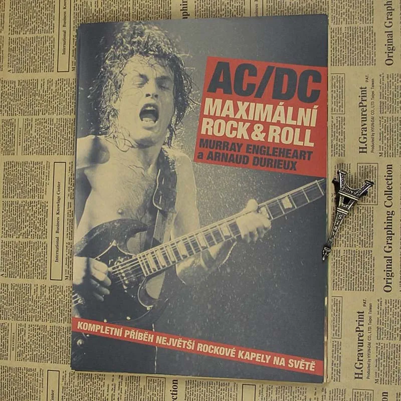 Уютный момент плакат ACDC винтажный Старый рок-н-ролл крафт-бумага евро и американская музыкальная команда звезда настенный декоративный плакат QT203
