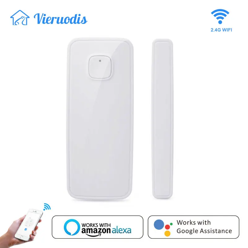 

Home Security Wireless WiFi Switch Smart Life Safety Alert Door Window Alarm Sensor Detector Amazon Alexa Compatible APP Control