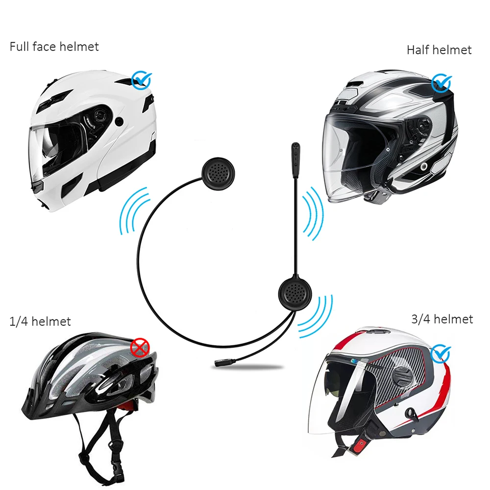 

2018 Vnetphone Wireless BT Headset Motorcycle Helmet Earphone Motto Headphone Speaker For MP3 MP4 Smartphone